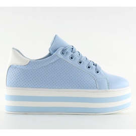 Blu NB183P Sneakers blu con suola alta