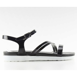 Sandali da donna in gomma 9-53 neri Ii-Gat nero