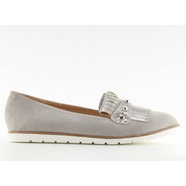 Grigio Mocassini da donna grigi DM30P Grigio