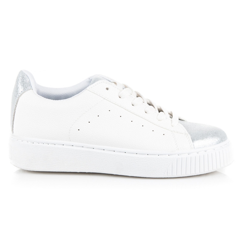Sneakers allacciate con stampa serpente bianca grigio