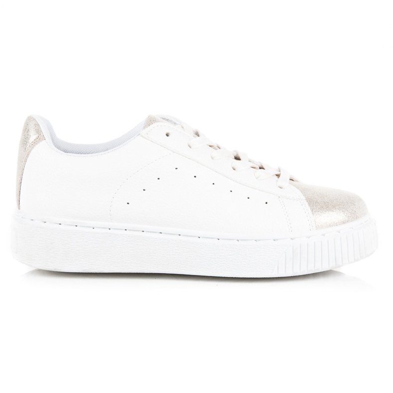 Sneakers allacciate con stampa serpente bianca