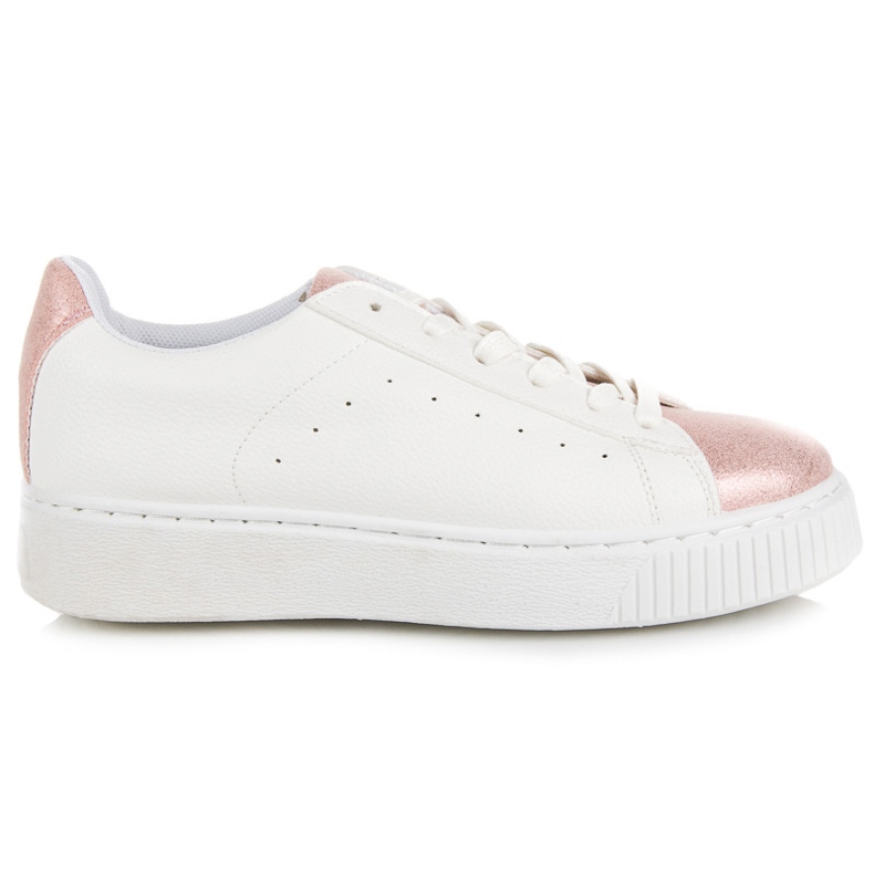 Sneakers allacciate con stampa serpente bianca