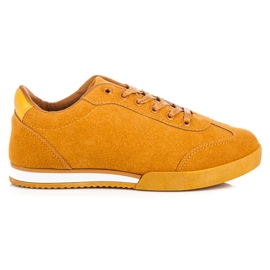 Vices Vizi per scarpe sportive in camoscio giallo