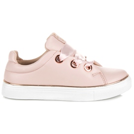 American Club Scarpe da ginnastica legate con un nastro rosa