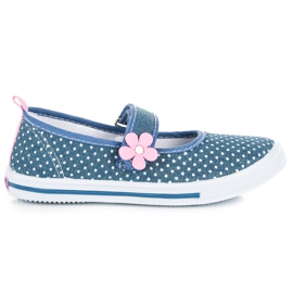 Sneaker american club in denim a pois blu