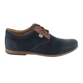 Riko Scarpe da uomo in pelle 777 blu navy