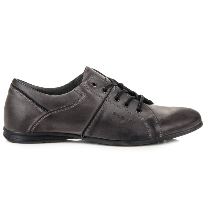 Polbut Scarpe in pelle annodate grigio