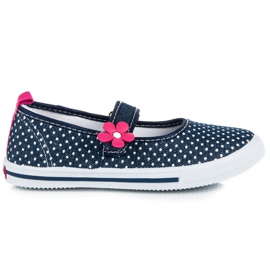 American Club Sneakers in denim nel club americano a pois blu