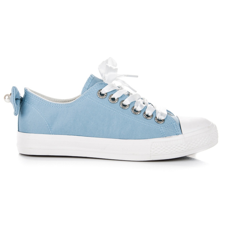 Sneakers alla moda con ornamenti blu