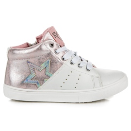Sneakers con zip American club bianco