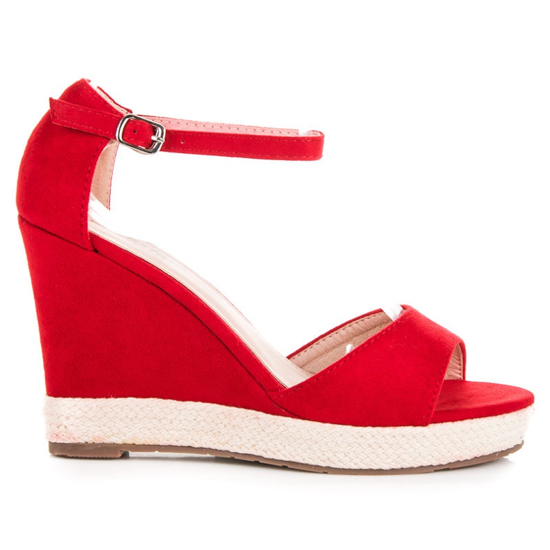 Seastar Sandali con zeppa in camoscio rosso