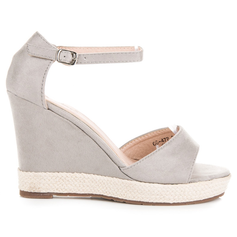 Seastar Sandali con zeppa in camoscio grigio