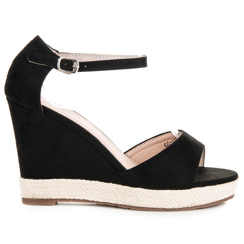 Seastar Sandali con zeppa in camoscio nero