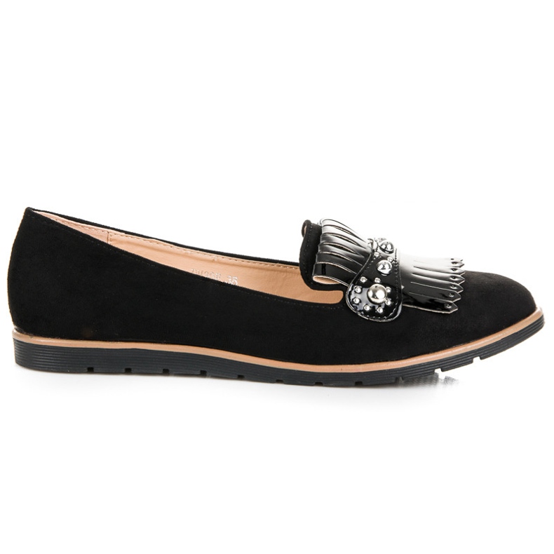Seastar Mocassini in camoscio con frange nero