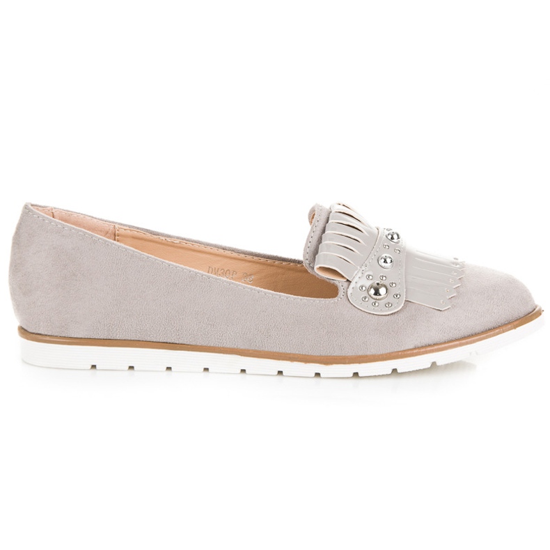 Seastar Mocassini in camoscio con frange grigio
