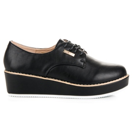 Vices Morse per scarpe con zeppa allacciate nero