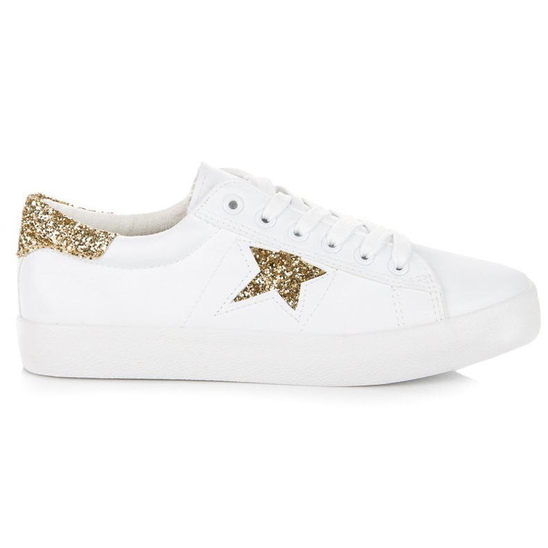 Sneakers bianche con glitter bianca