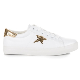 Sneakers Bianche Con Glitter bianco