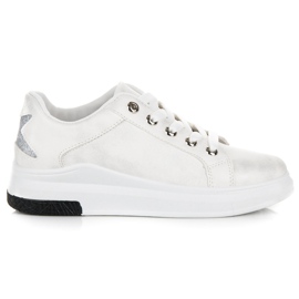 Sneakers bianche con stella bianco