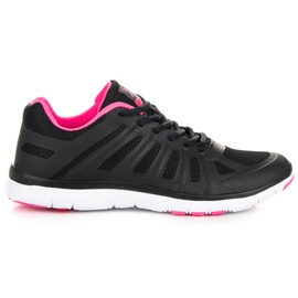 Sneakers nere con lacci nero rosa