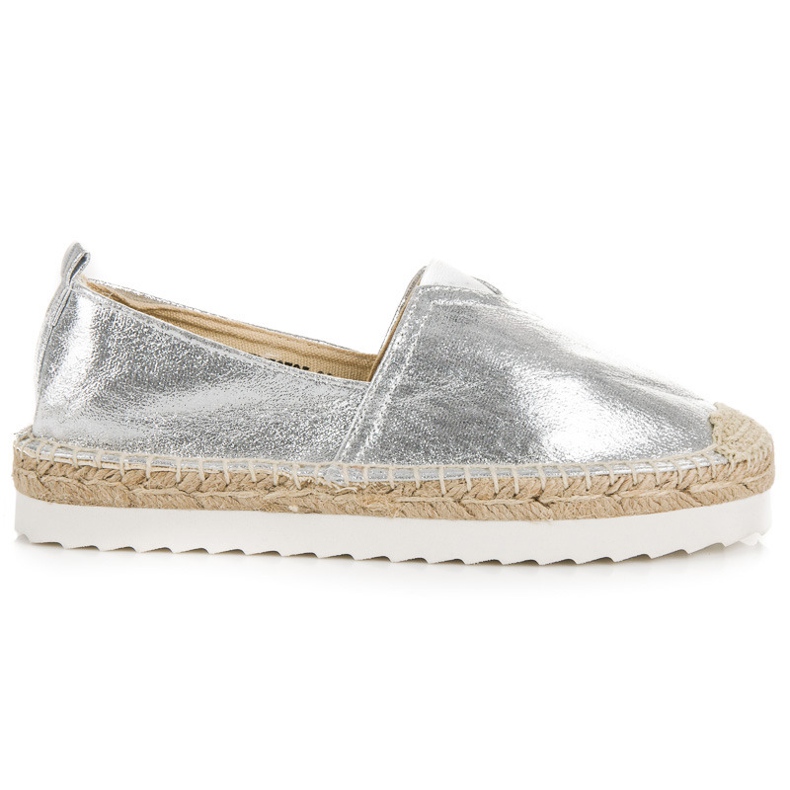 Espadrillas slip-on argento grigio