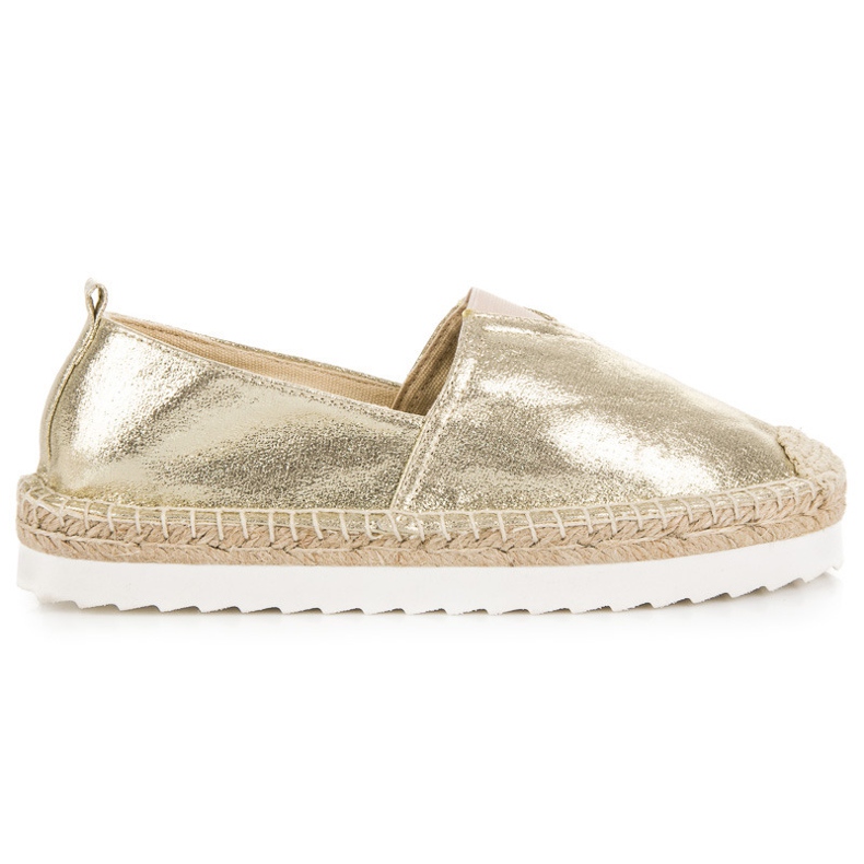 Espadrillas slip-on dorate d'oro