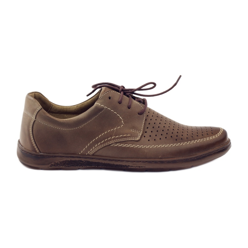 Scarpe da uomo Riko, scarpe traforate 848 marrone
