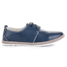 Scarpe traforate per la rilegatura VInceZA blu