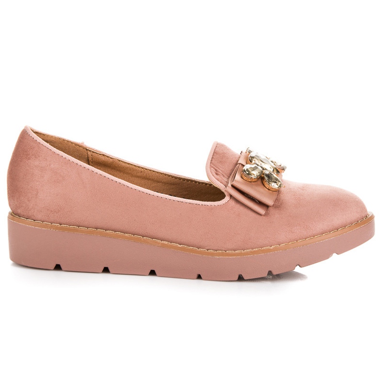 Comer Signori in pelle scamosciata con ornamento rosa