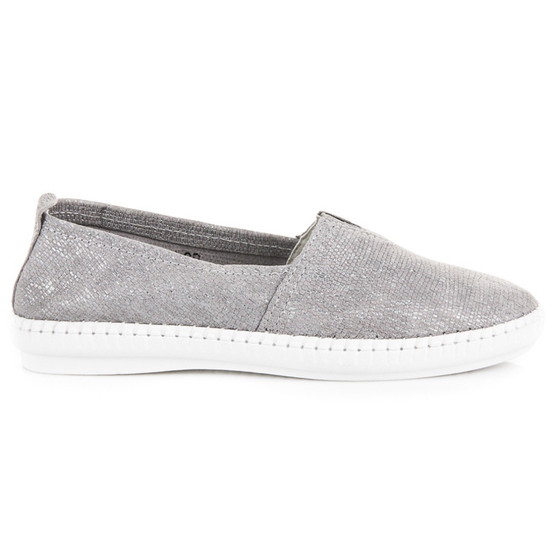 Slip on VINCEZA in pelle grigio
