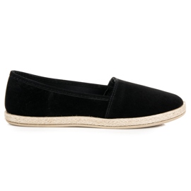 New Tlck Slip in pelle scamosciata nero