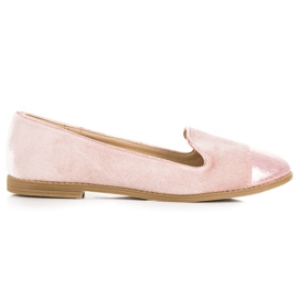 W.S. Shoes Ballerine in velluto rosa