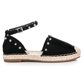 Seastar Sandali espadrillas piatti nero
