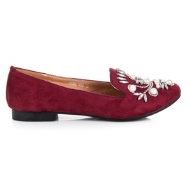 Lovery Mocassini decorativi marrone rossiccio rosso