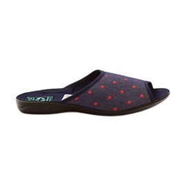 Ciabatte da donna con pois Adanex blu navy rosso
