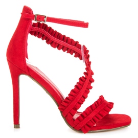 Seastar Sandali Tacchi Alti Con Volant rosso