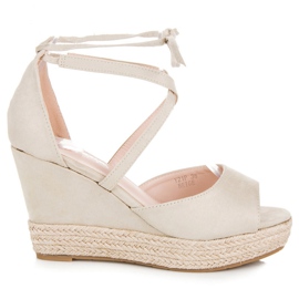 Seastar Espadrillas annodate sulla zeppa marrone