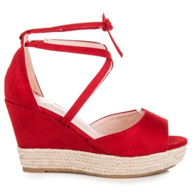 Seastar Espadrillas annodate sulla zeppa rosso