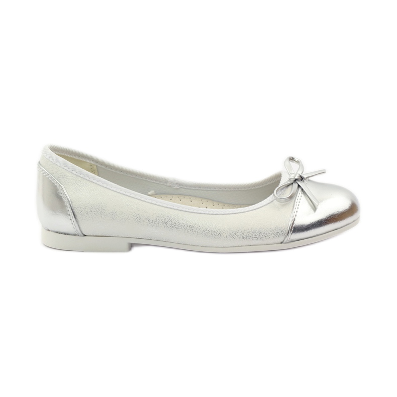 American Club Ballerine décolleté con fiocco americano bianca
