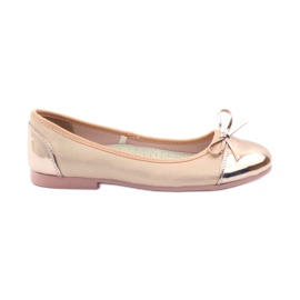 American Club Ballerine décolleté con fiocco americano rosa giallo bianco