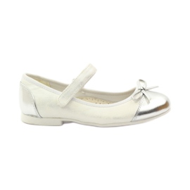 American Club Ballerine in velcro décolleté americane 14297 grigio bianco