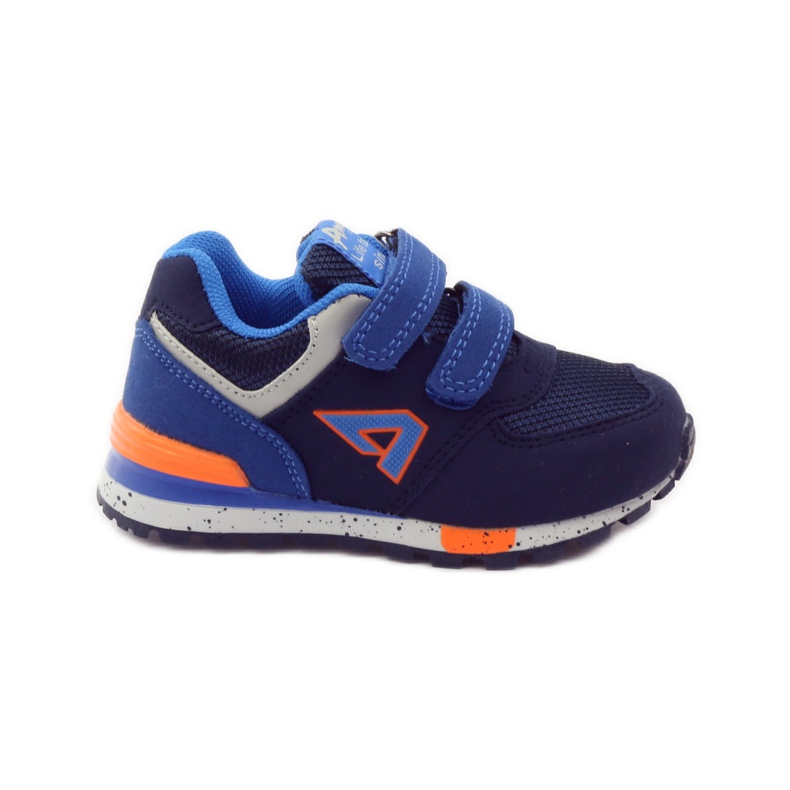 American Club Sneakers americane 15110 blu navy arancia