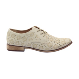 Sergio Leone Scarpe da donna con fiori alla moda beige
