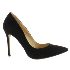 Décolleté in pelle scamosciata su un tacco alto 5438 nero Ii-Gat