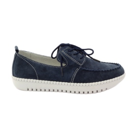 Scarpe Creepers in pelle Filippo 020 blu navy