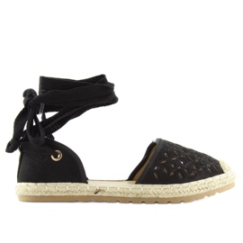 Espadrillas da donna nere JH65P nere nero
