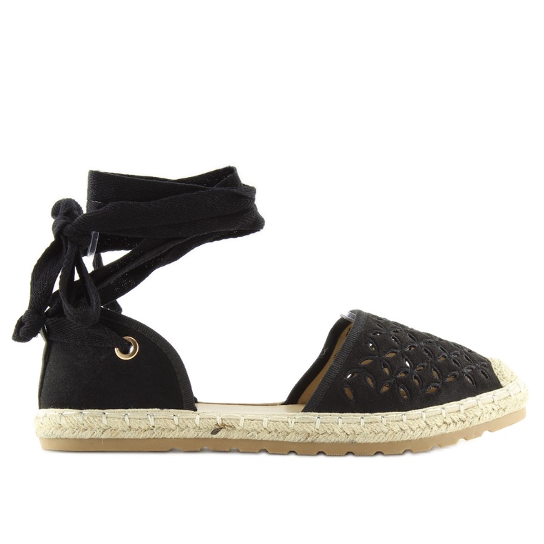 Espadrillas da donna nere JH65P nere nero