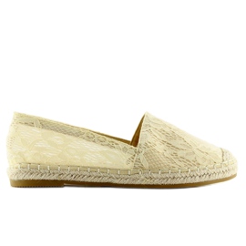 Espadrillas in pizzo beige BB15P Beige
