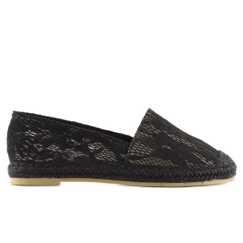 Espadrillas di pizzo nere BB15P Nero