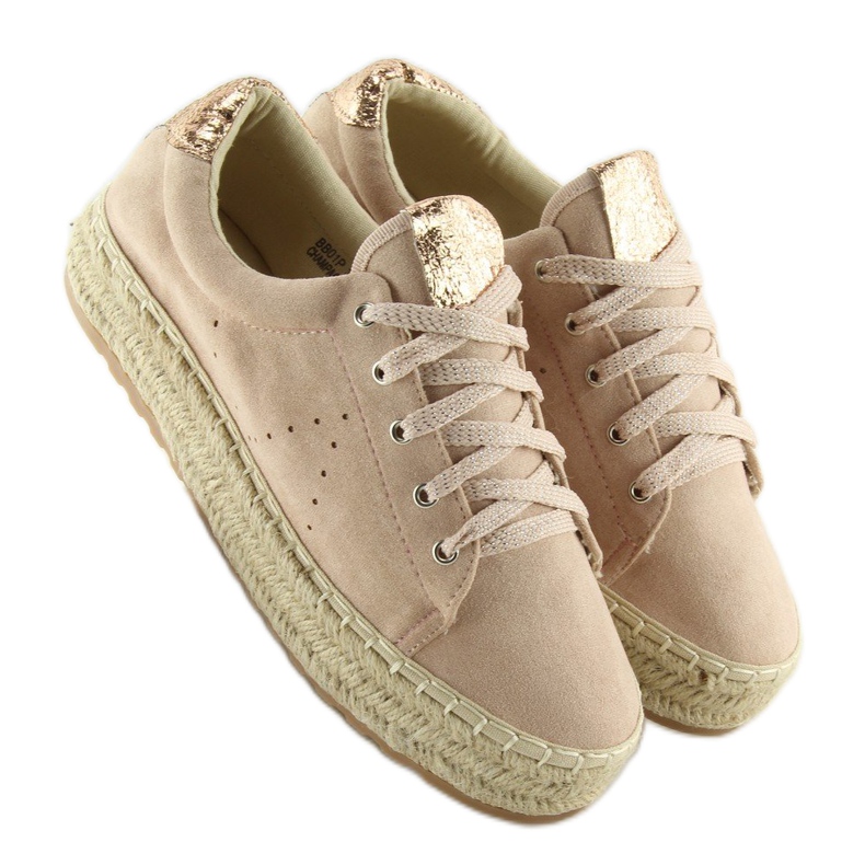 Sneakers espadrillas champagne BB01P rosa
